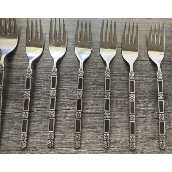 Oneida Community Madrid Stainless Steel Faded Black 16pc Replacement Lot - Picture 5 of 7